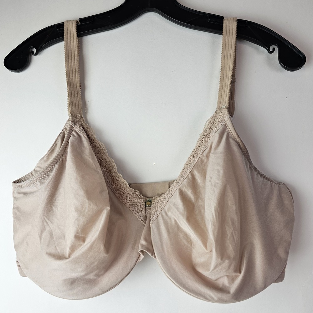 Chantelle Beige Underwire Minimizer Bra Size 38DDD Lace Trim *Read